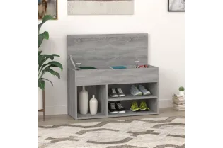 Banc à chaussures Sonoma gris 80x30x45 cm Bois d'ingénierie