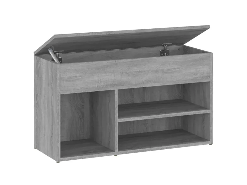 Banc à chaussures Sonoma gris 80x30x45 cm Bois d'ingénierie