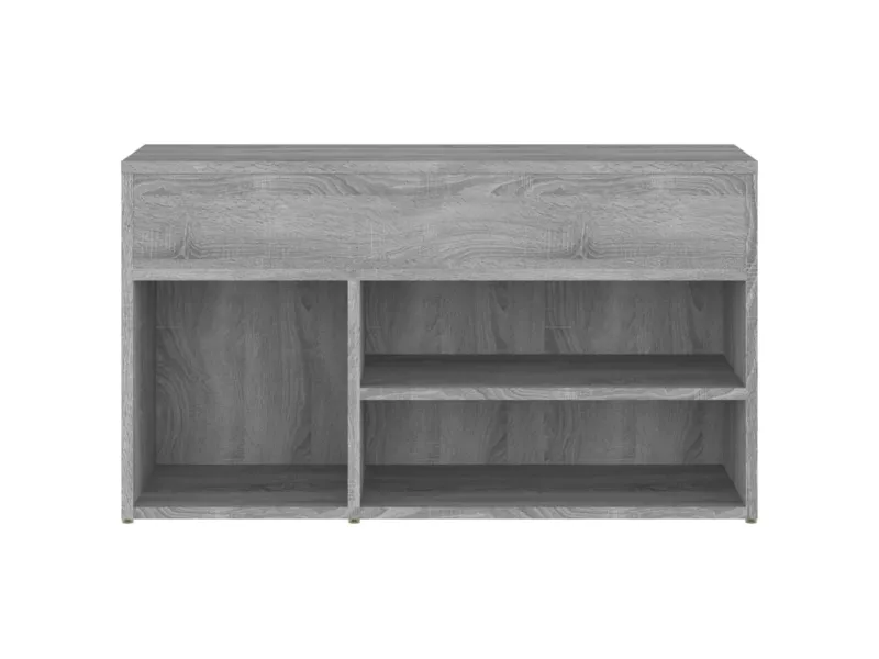 Banc à chaussures Sonoma gris 80x30x45 cm Bois d'ingénierie