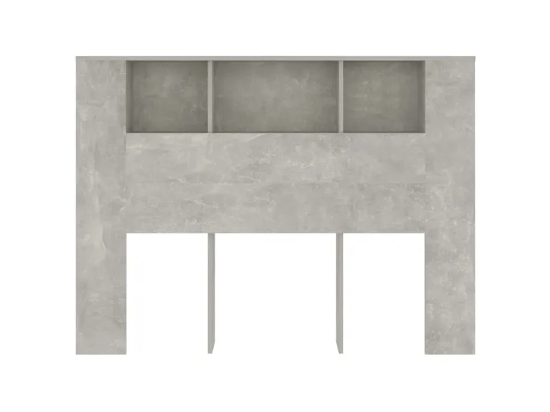 Armoire de tête de lit Gris béton 140x18,5x104,5 cm