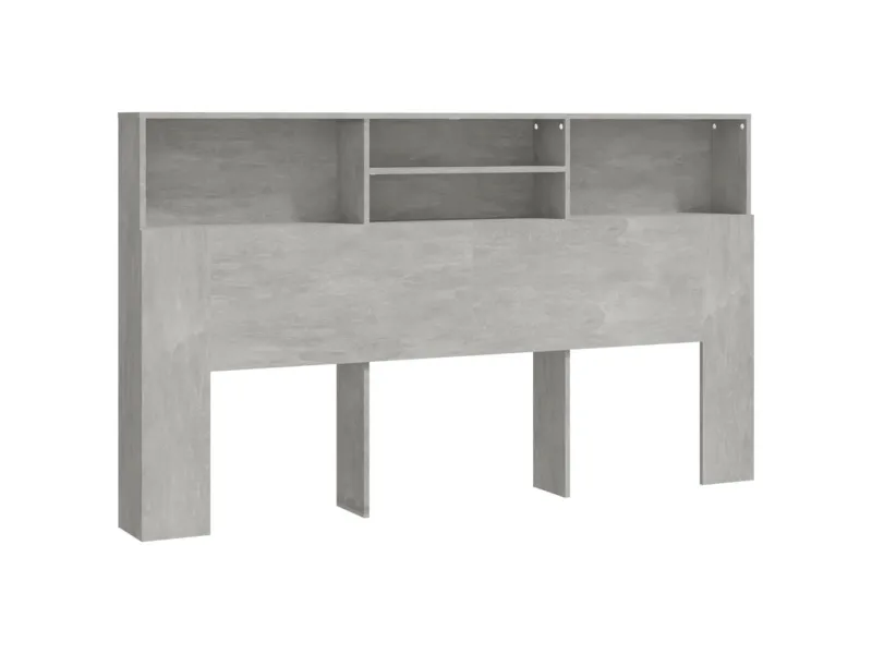 Armoire de tête de lit Gris béton 180x19x103,5 cm