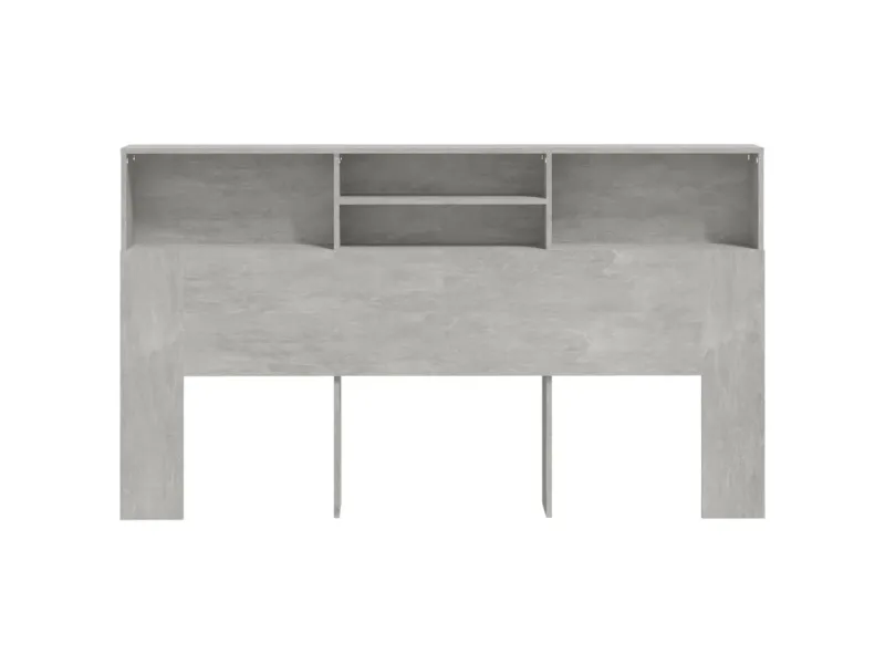 Armoire de tête de lit Gris béton 180x19x103,5 cm