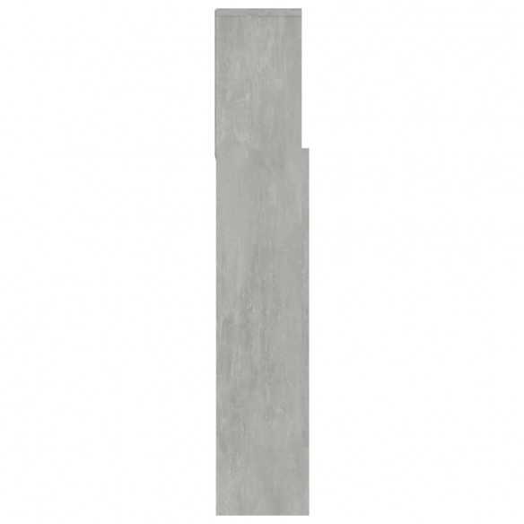 Armoire de tête de lit Gris béton 180x19x103,5 cm