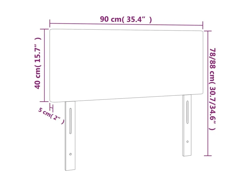 Tête de lit Crème 90x5x78/88 cm Tissu