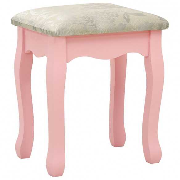 Ensemble de coiffeuse et tabouret Rose 100x40x146 cm Paulownia