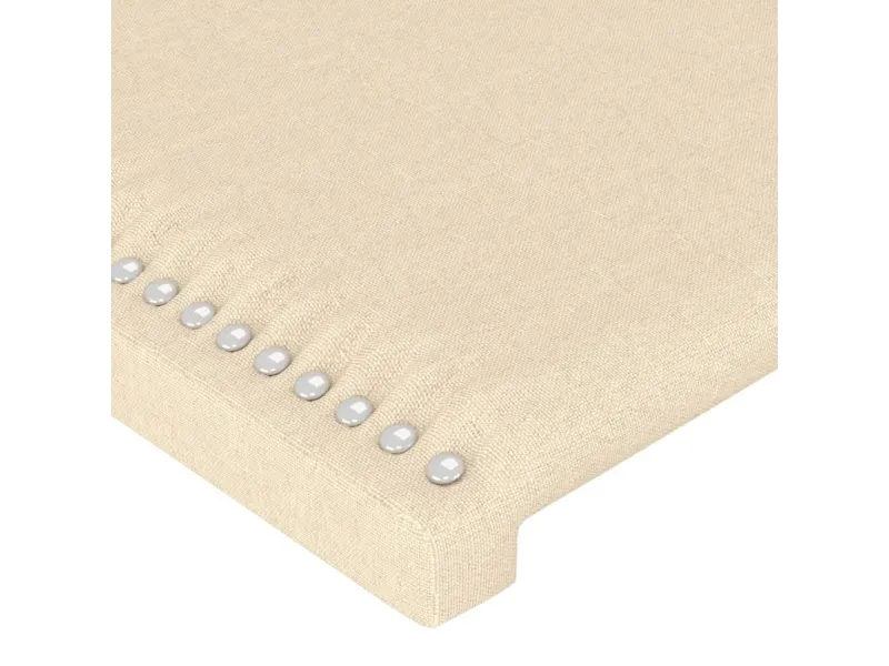 Tête de lit à LED Crème 144x5x118/128 cm Tissu