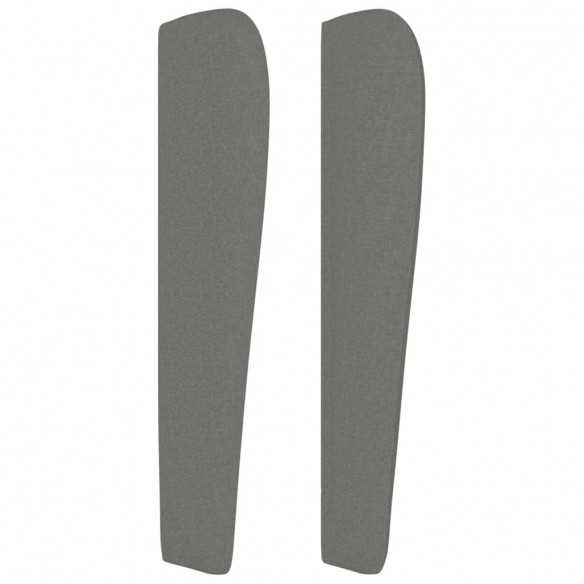 Tête de lit avec oreilles Gris foncé 103x23x118/128 cm Tissu