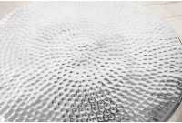 Table basse design en aluminium coloris argent