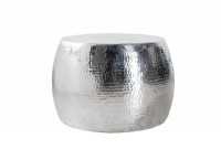Table basse design en aluminium coloris argent