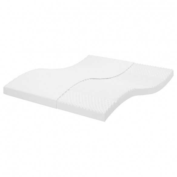 Matelas en mousse blanc 160x200 cm 7 zones dureté 20 ILD
