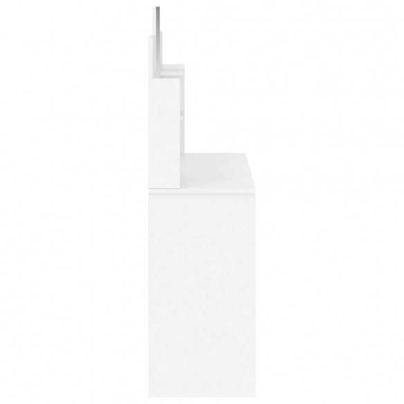 Coiffeuse avec miroir blanc 96x39x142 cm