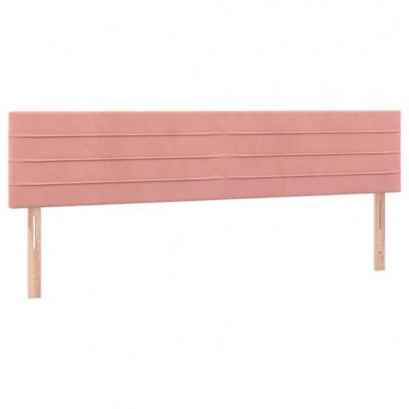 Tête de lit à LED Rose 160x5x78/88 cm Velours
