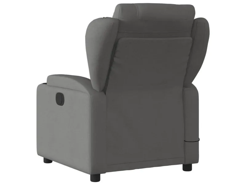 Fauteuil de massage inclinable Gris foncé Tissu