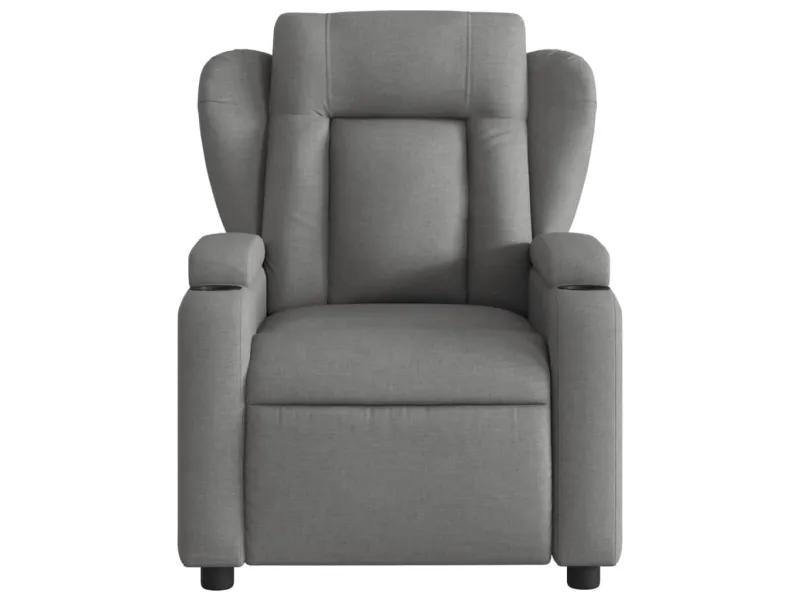 Fauteuil de massage inclinable Gris foncé Tissu