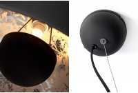 Lampe suspension design coloris noir et doré