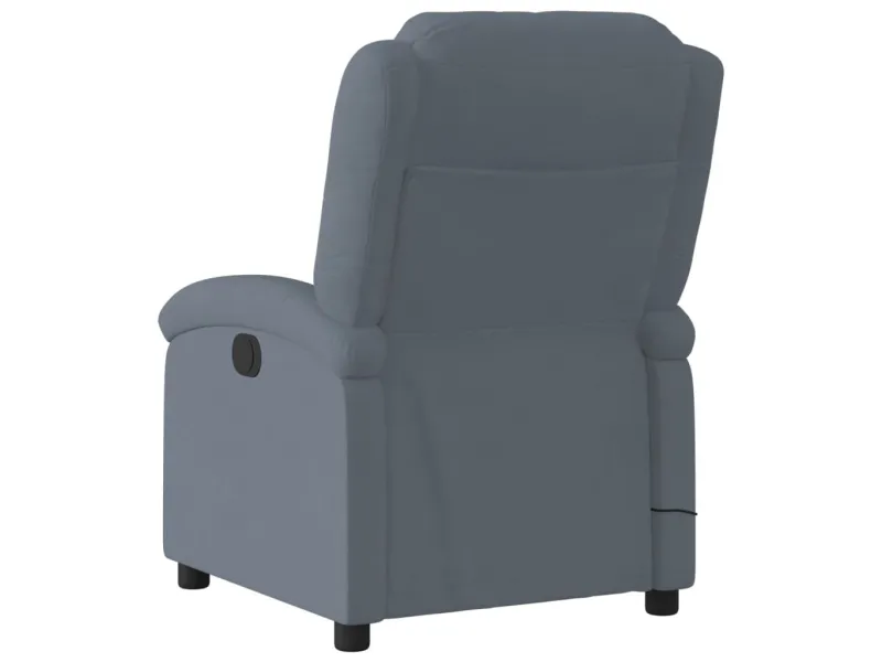 Fauteuil inclinable de massage électrique gris foncé velours