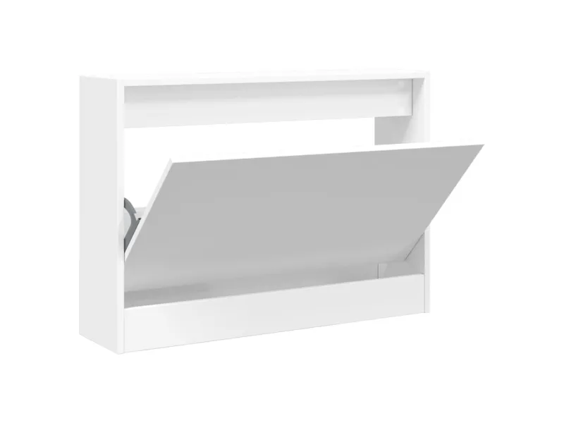 Armoire à chaussures blanc 80x21x57 cm bois d'ingénierie