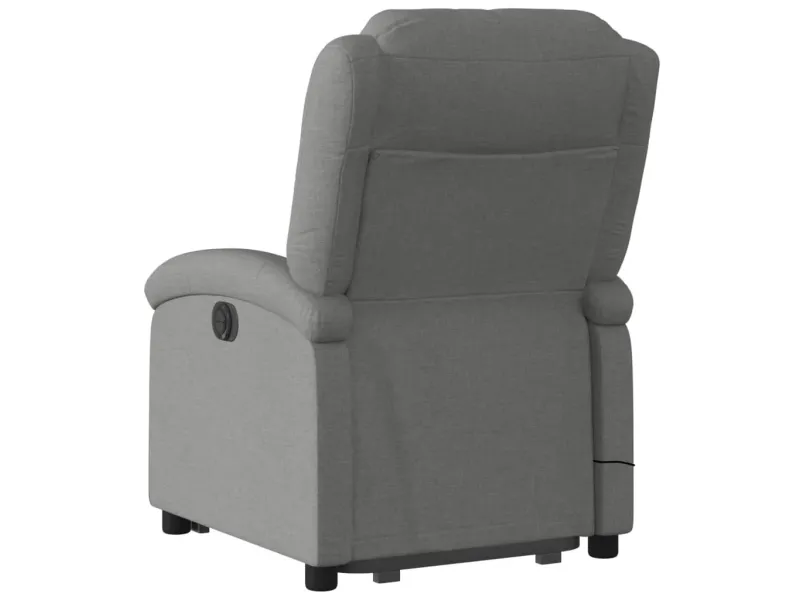 Fauteuil de massage inclinable Gris foncé Tissu