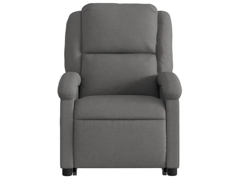 Fauteuil de massage inclinable Gris foncé Tissu