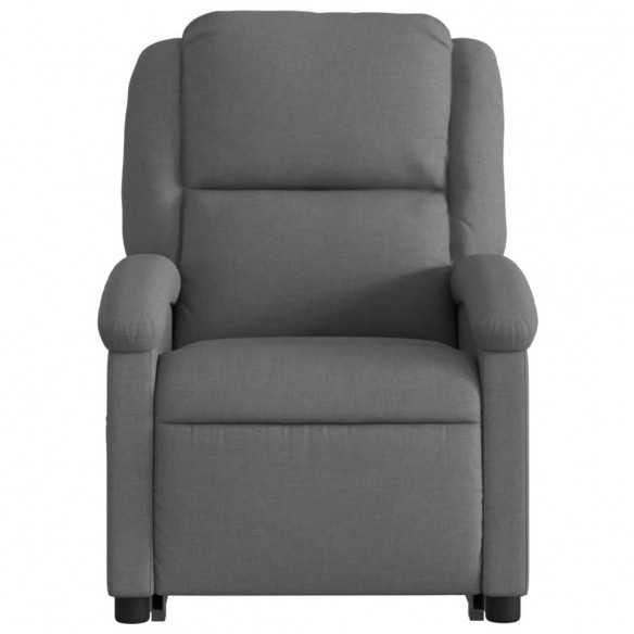 Fauteuil de massage inclinable Gris foncé Tissu