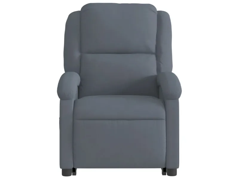 Fauteuil inclinable de massage électrique gris foncé velours