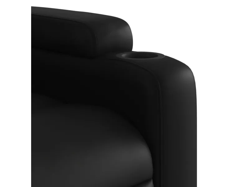 Fauteuil inclinable de massage Noir Similicuir