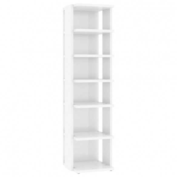 Armoire à chaussures Blanc brillant 27,5x27x102 cm