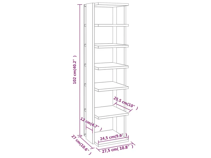 Armoire à chaussures Blanc brillant 27,5x27x102 cm