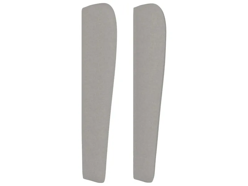 Tête de lit avec oreilles Gris clair 93x23x118/128 cm Tissu