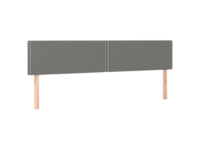 Tête de lit à LED Gris foncé 200x5x78/88 cm Tissu