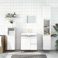Armoire de salle de bain blanc brillant 65x33x60 cm