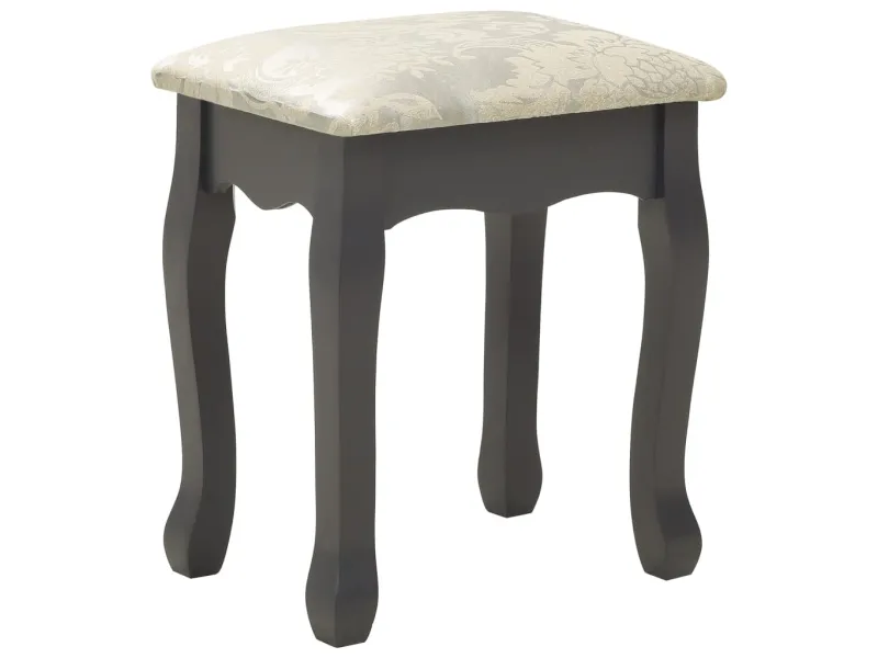 Ensemble de coiffeuse avec tabouret Gris 100x40x146cm Paulownia