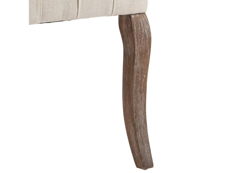 Chaises à manger lot de 2 beige tissu à l'aspect de lin