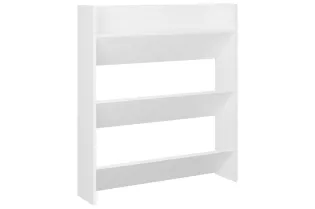 Armoire à chaussures murale Blanc 80x18x90 cm Aggloméré 2