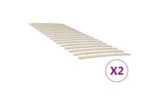Sommiers à lattes avec 34 lattes 2 pcs 80x200 cm