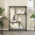 Bibliothèque sonoma gris 81x36x115cm bois d'ingénierie et acier