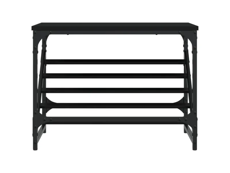 Étagère à chaussures noir 60x30x45 cm bois d'ingénierie