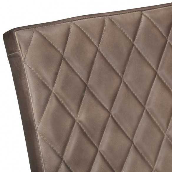 Chaises à manger cantilever lot de 2 marron cuir véritable