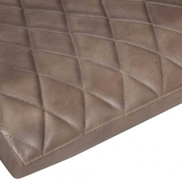 Chaises à manger cantilever lot de 2 marron cuir véritable