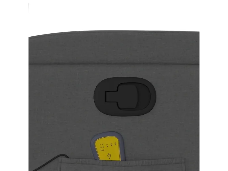 Fauteuil de massage inclinable Gris foncé Tissu