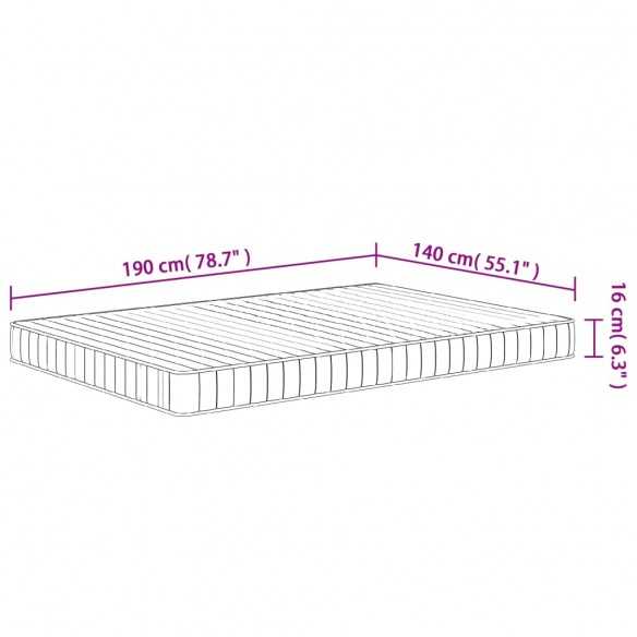 Matelas en mousse moyennement doux 140x190 cm