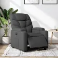 Fauteuil inclinable électrique Gris foncé Tissu