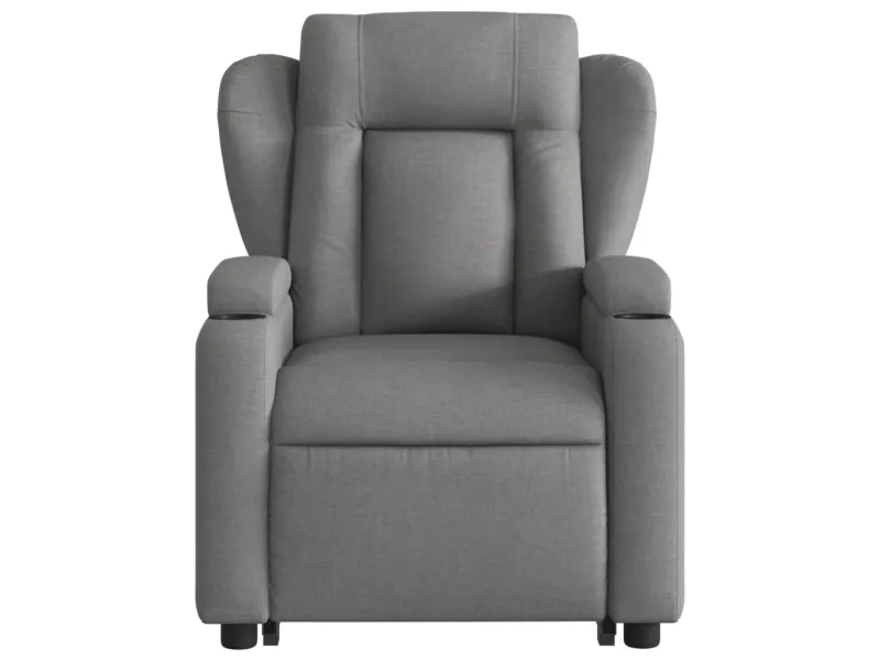 Fauteuil de massage inclinable Gris foncé Tissu