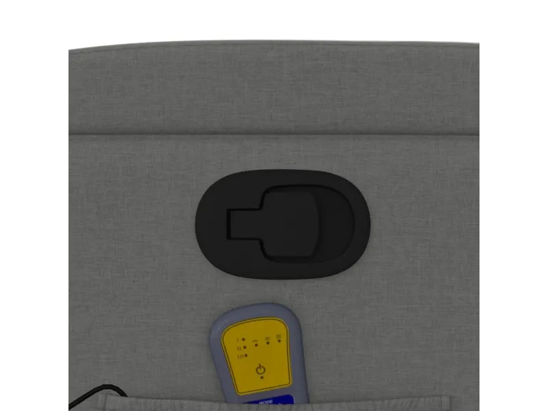 Fauteuil de massage inclinable Gris foncé Tissu