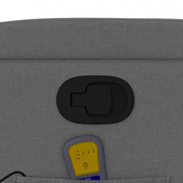 Fauteuil de massage inclinable Gris foncé Tissu