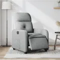 Fauteuil inclinable électrique Gris clair Tissu