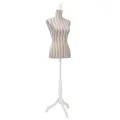 Buste de couture de femme en lin à rayures