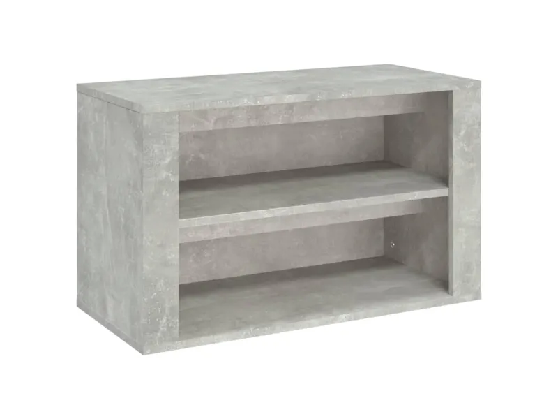 Étagère à chaussures Gris béton 75x35x45 cm Bois d'ingénierie