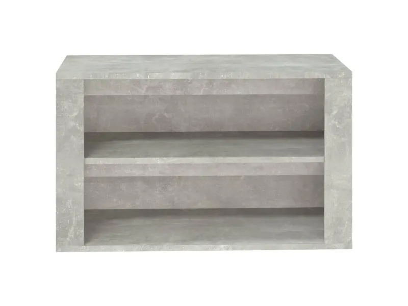 Étagère à chaussures Gris béton 75x35x45 cm Bois d'ingénierie