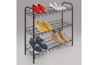 Metaltex Étagère à chaussures à 3 niveaux Shoe 3 Noir